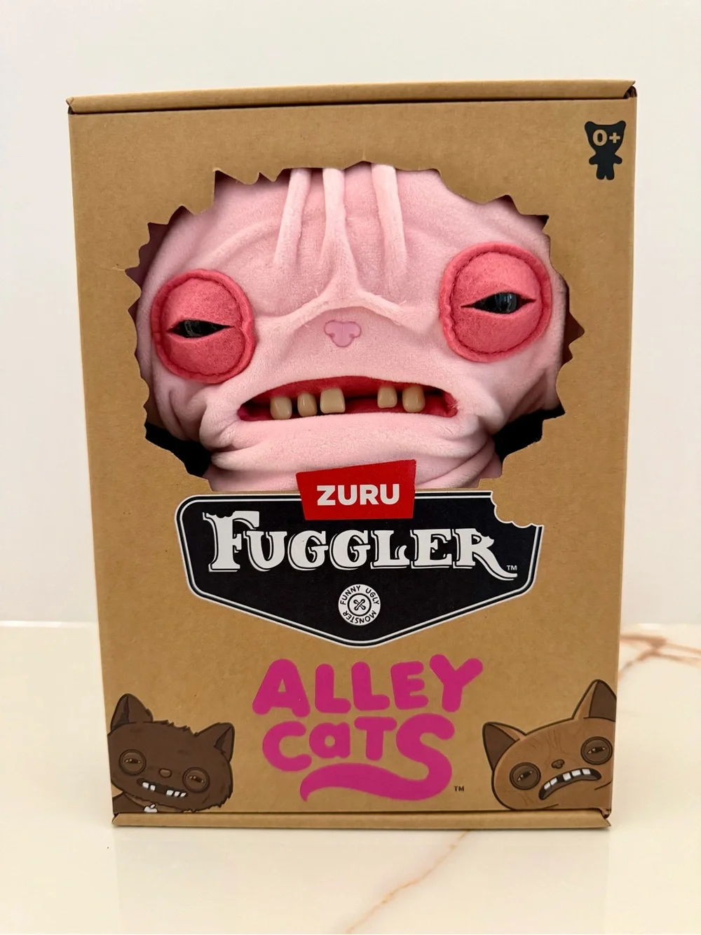 ZURU Fuggler Alley Cats WRINKLE MCSTINKLES Funny Ugly Monster Plush Toy 9”